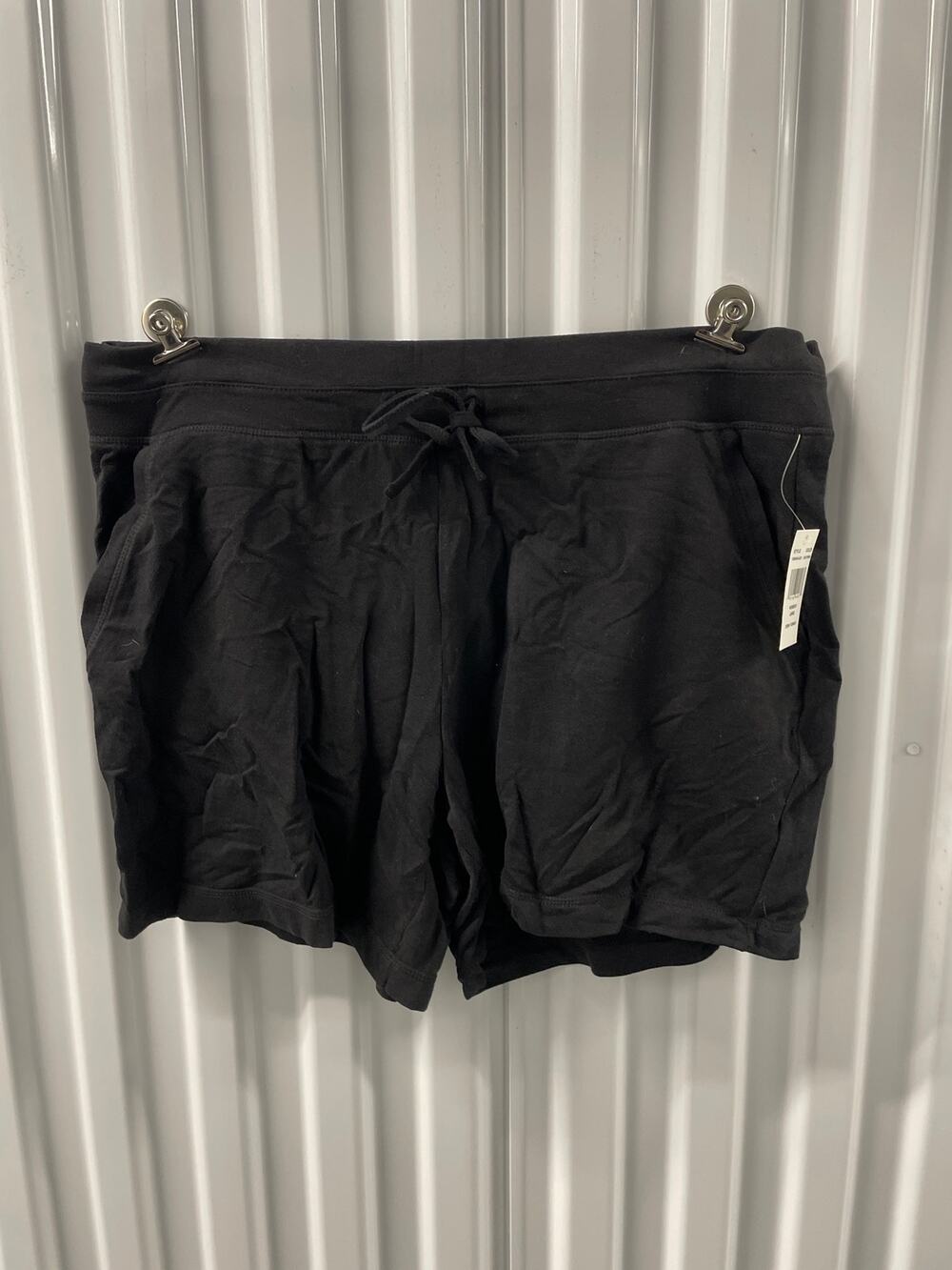 32* Women’s Knit Drawstring Shorts Size L Black